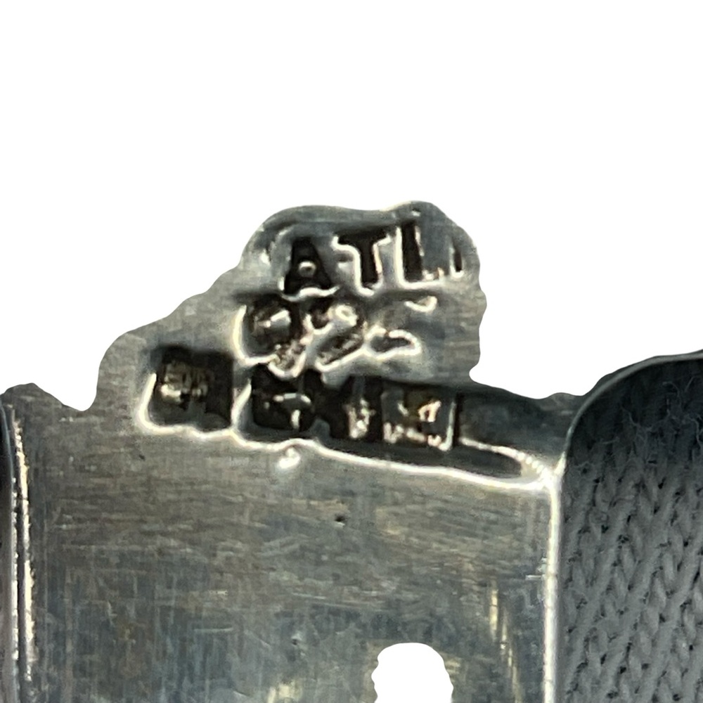 Handcrafted ATL Taxco Mexico Sterling Silver Multi-Gemstone Inlay Cross Pendant - Picture 10 of 10
